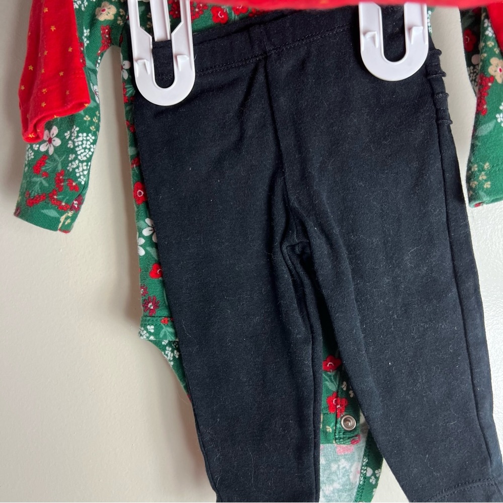 Baby Girl Carter's 3-Piece Floral Holiday Outfit Set - Picture 6 of 8